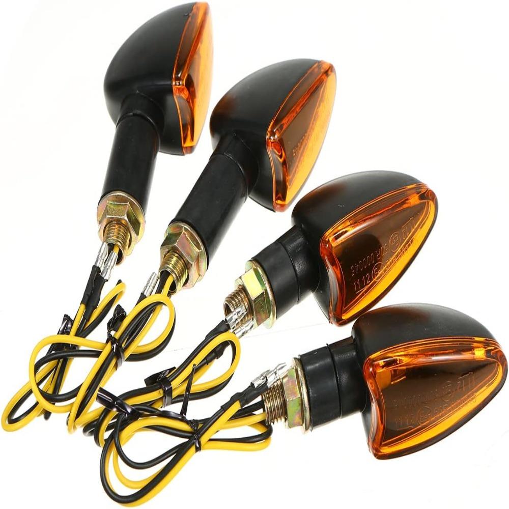 4PCS ABS Casing Turn Signal Indicator Light 8mm Interface Motorbike Indicator Lamp  For ATV