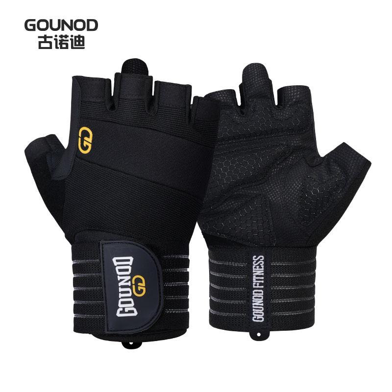 GOUNOD Gewichthefhandschoenen Polsbandondersteuning Ademend Antislip Sport Gym Handschoenen Bodybuilding Powerlifting Fitness Training S