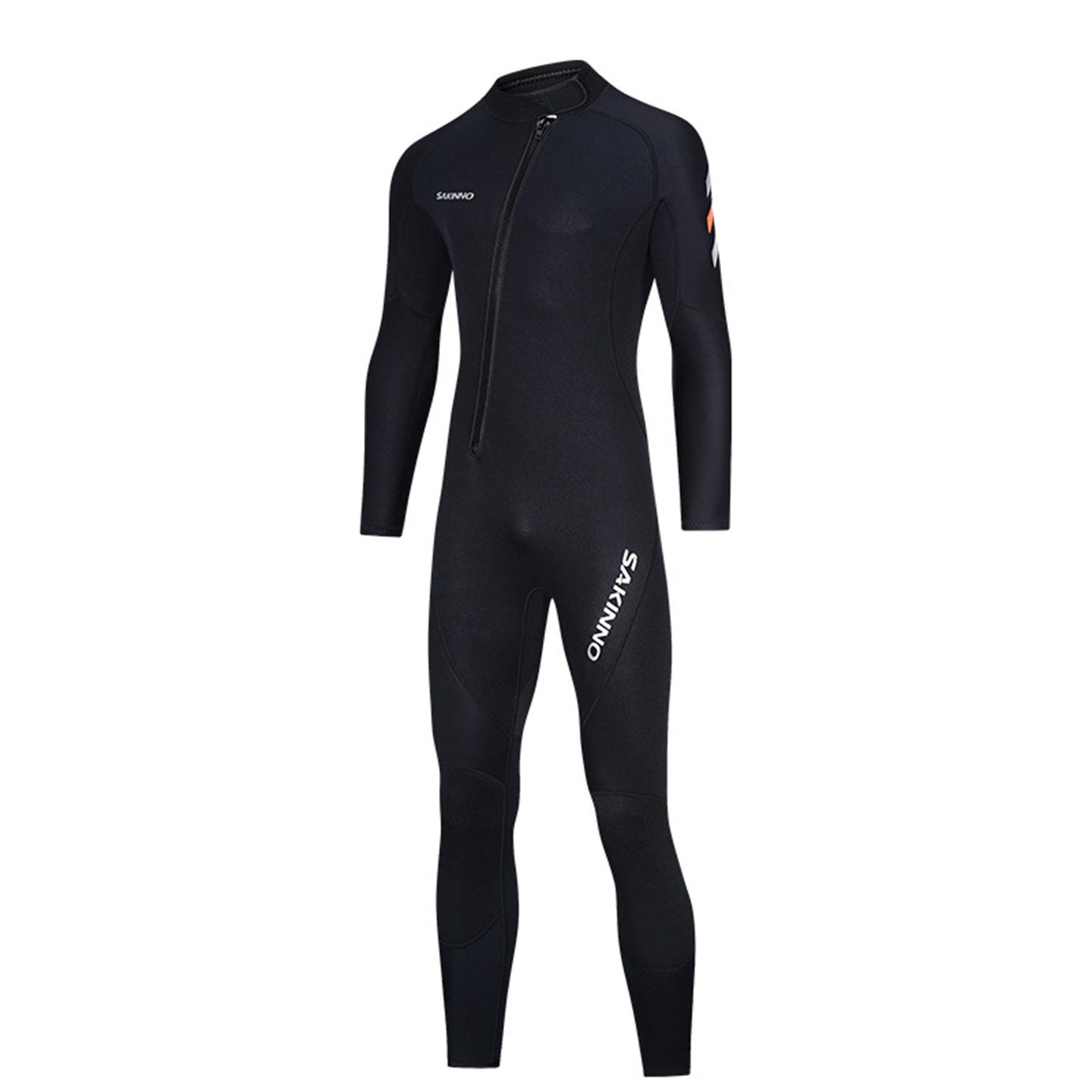

2MM Neoprene Wetsuit Men s One-Piece Diving Suit Spearfishing Surfing Snorkeling Winter Long-Sleeved Thick Thermal Swimsuit S