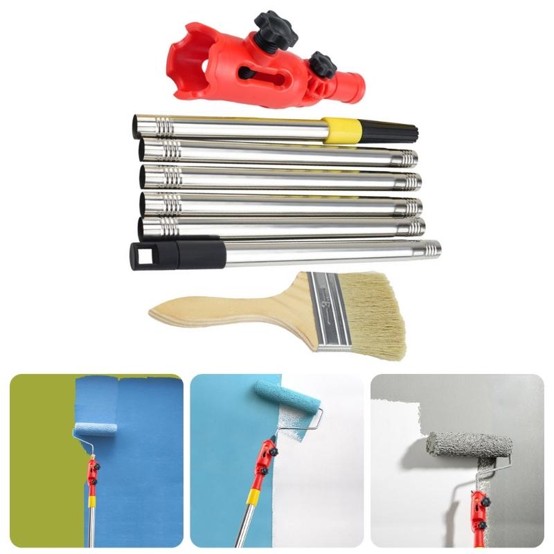 Estensione Flessibile Pennello Pittura MultiAngolo Con Manico di Estensione Pennello Pittura Strumento Bordatore Pittura Raggiunge Facilmente Soffitti, Pareti