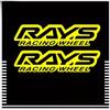 2Pcs/SET RAYS Racing Wheel Logo Stickers, Vinyl Decals for Car Laptop Phone Case, Stylish Tuning Decor & Enthusiast Gift