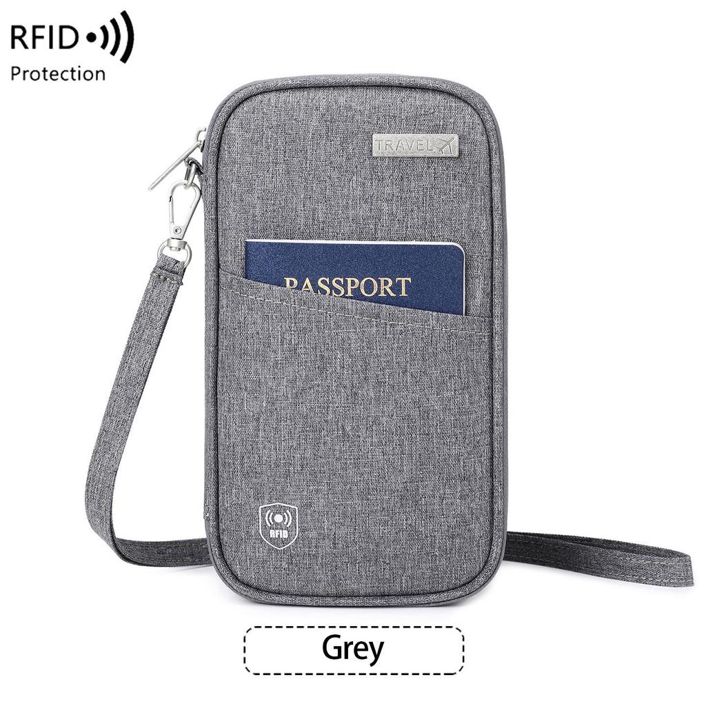 RFID-blokkerende nek paspoorthouder - Waterdichte reisportemonnee voor mannen en vrouwen