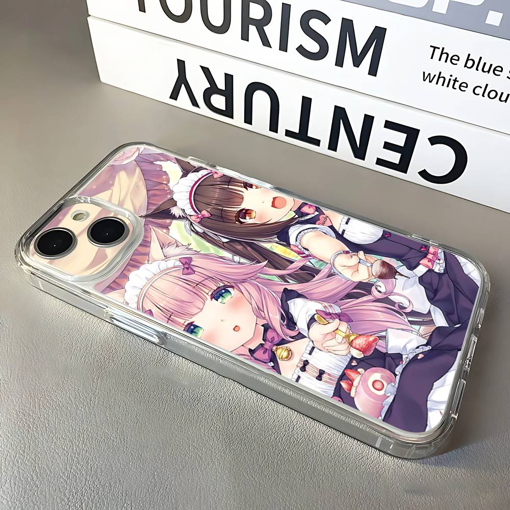 Spiel N-Nekopara Handyhülle Für iPhone 16,15,14,13,12,11 Pro,Max,Plus,X,XS,XR,SE,Mini Transparent Silikon Weich