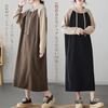 ORWZDCO Long Sleeve Hooded Thick Loose Plus Sizes Perfect for and Formal and Winter Women's Dress, Two-Tone Fabric, Fit, Slimming, Warm, Available,