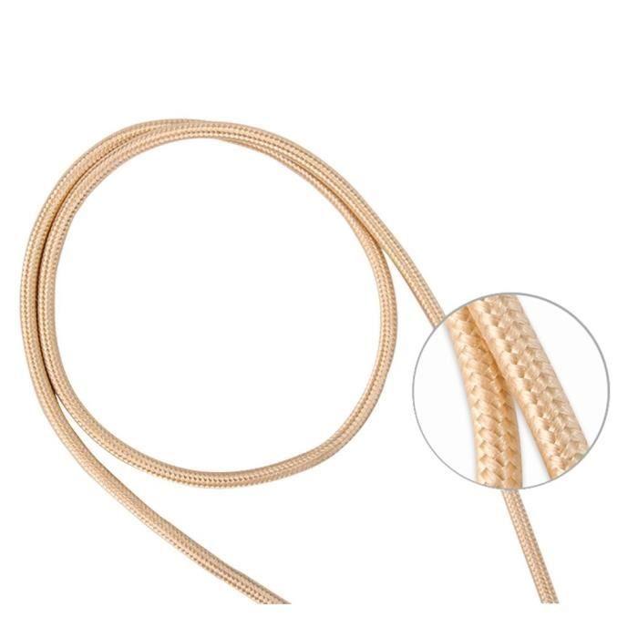 Micro USB Cable - Phonillico - Samsung Galaxy Tab A 8.0 2019 - Braided Nylon - 1 Meter - Set of 3