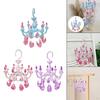Chandelier Shape Hanging Drying Rack Sock Hanger Household with 8 Clips Windproof for Towel Clothes