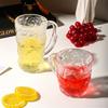 10.3oz/13.7oz Juice Beverage Cups Glacier Shaped Glass Cup with Handle Heat-resistant Tea Cup Cold Drink Mug Drinking Glasses