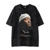 Amerikanisches Basketball Retro Ödland Feng Shui Washed T-Shirt Sternenprint Herren und Damen Mode Lässig Sport Gestapelte Oberteile Ins Trend