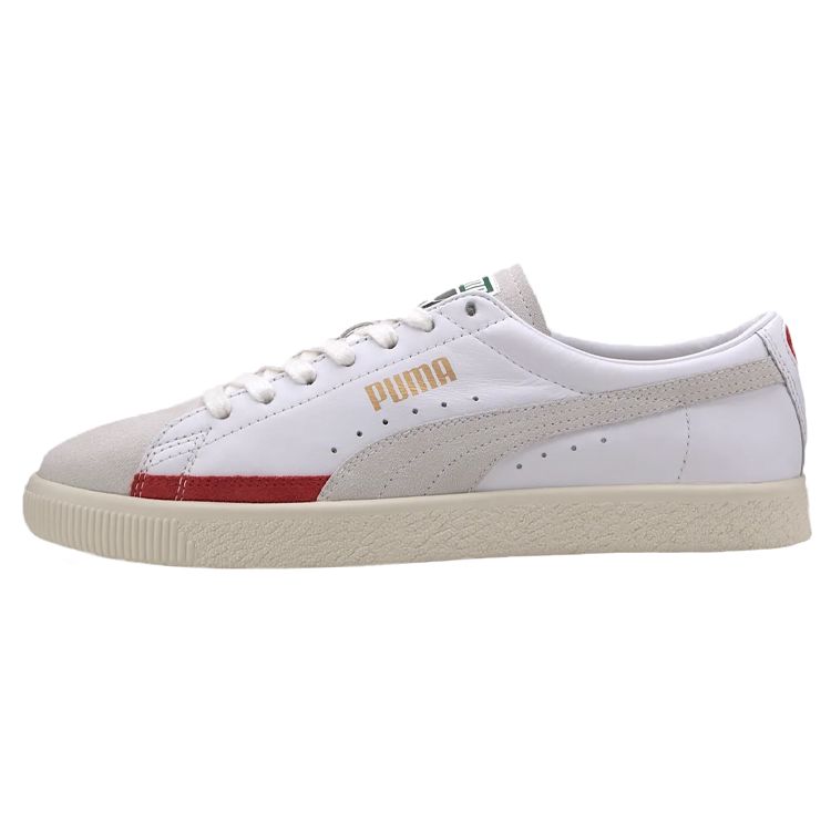 

Кроссовки унисекс Puma Basket 90680 L White High Risk Red Бело-Белые 372073-04