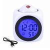Projection Alarm Clock Digital Display Temperature Display Snooze Function USB/Battery