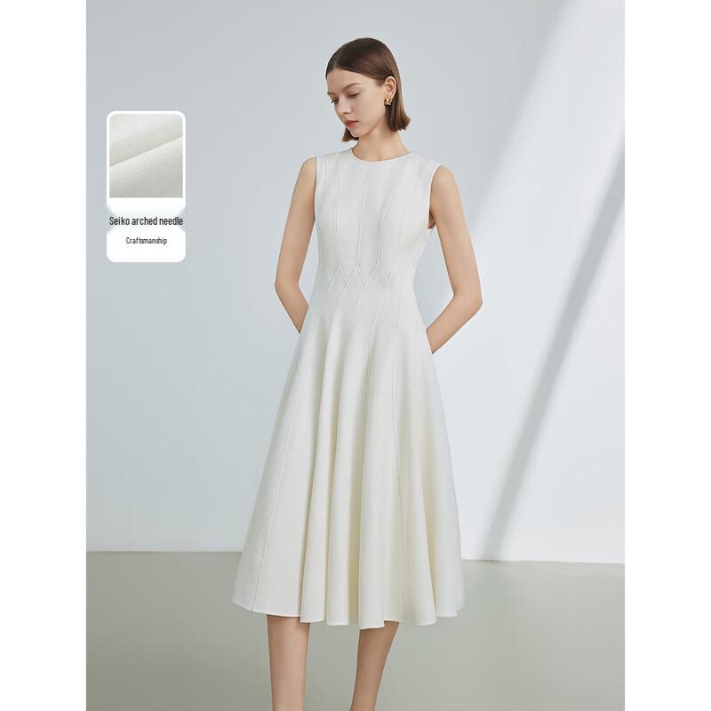 

LANGZI French Elegant Sleeveless A-Line Midi Dress XL