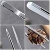 Kitchen Tongs Kitchen Utensils BBQ Tweezer Food Clip Kitchen Chief Tongs Stainless Steel Portable for Picnic Barbecue Cooking