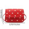 Stylish crossbody mini square bag, a high-end niche women's shoulder bag, the white polka dot design adds a fresh and youthful touch.