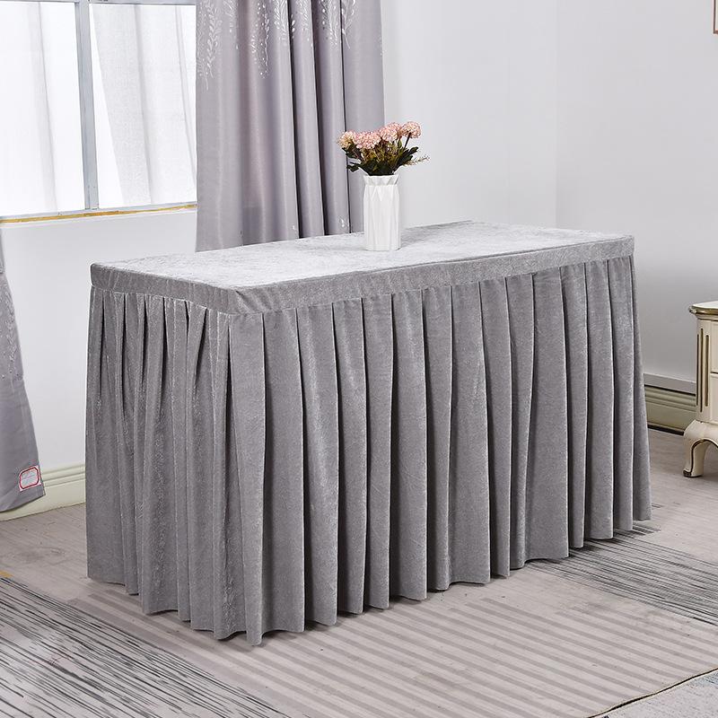 Konferenztischdecke für Hotels, rechteckige Tischdecke für Büros, Anmeldebereich, Flanelltischdecke, Tischüberzug, Tischrock