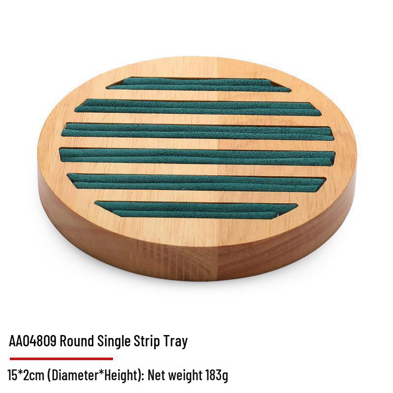 Bamboo Wood Ring & Earring Display Tray for Jewelry Storage
