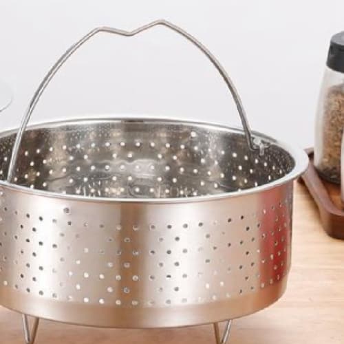 Roisin Stainless Steel Steamer with Handle, Instant Cooker Basket Steamer, Pressure Cooker, Rice Cooker