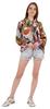 Inkmeso Printed Long Sleeve Oversized Shirt For Women  S Loose Fit Button-Down Shirts