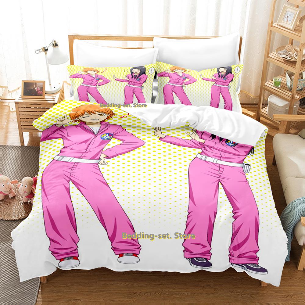 Skip Beat! Beding Set Single Twin Ful Quen King-Size Abmessungen Abmessungen Bettwäsche Set Erwachsene Kinder Schlafzimmer dreiteilige Anzüge 3D-Druck Anime Bett