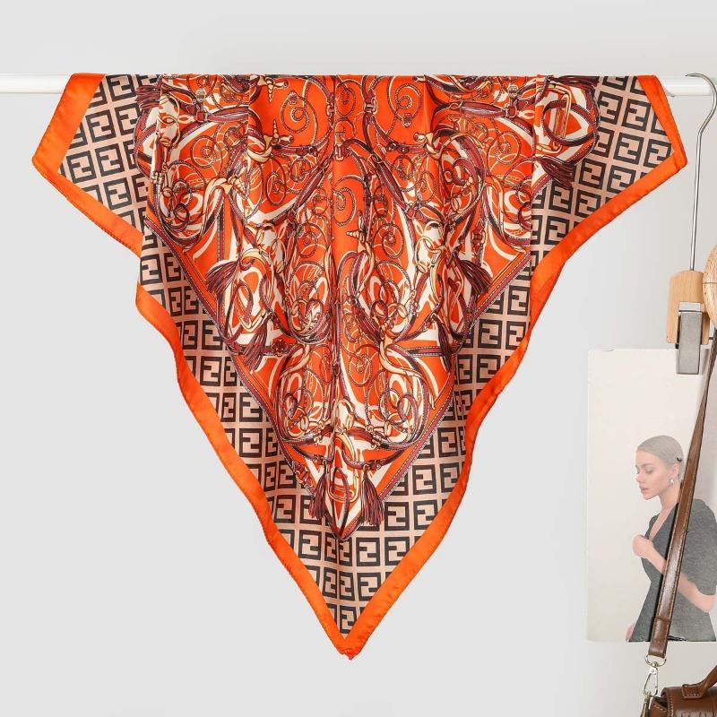 Trendig Mångsidig 70cm Liten Fyrkantig Scarves För Alla Säsonger Dekorativ Användning