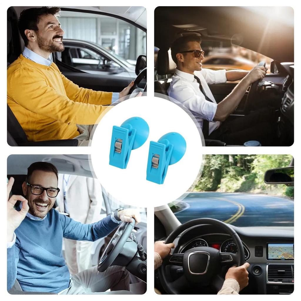 Gerinkoken Pince à Ventouse pour Vitre de Voiture, Pince à Ventouse Amovible pour Vitre, 2 Pièces Ventouses Réutilisables