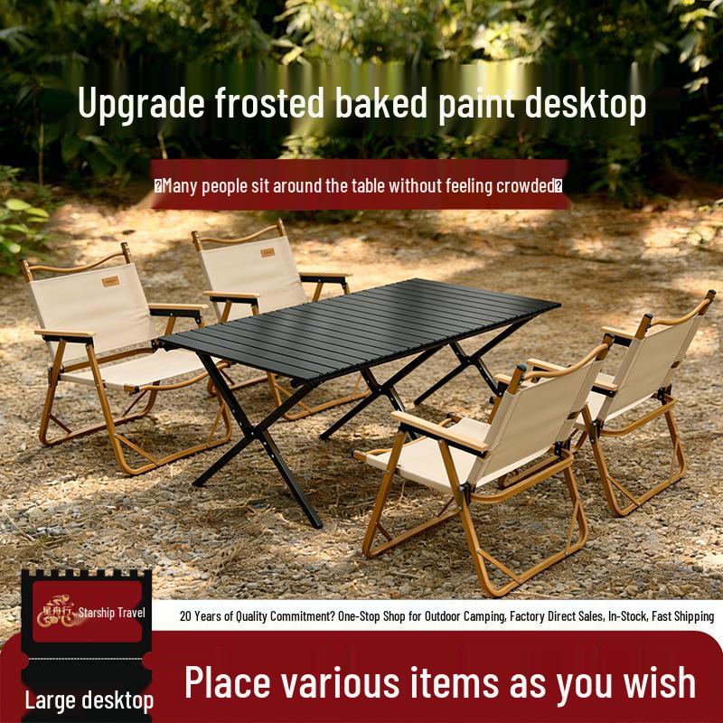 Portable Carbon Steel Foldable Picnic & Camping Table