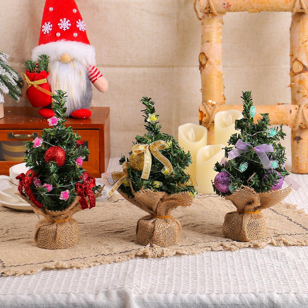 Christmas Luminous Star Christmas Tree Tabletop Ornaments, Small Christmas Tree Festive Atmosphere Dress Up Props