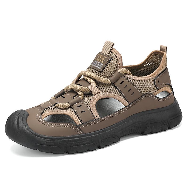 Sandals men's new breathable hollow men's shoes lightweight beach shoes outdoor sports shoes men's shallow single shoes