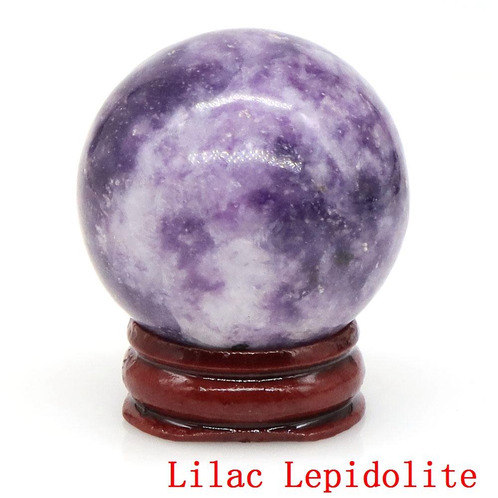40mm Natursteine Amethyst Lapislazuli Reiki Heilkristalle Energie Chakra Massage Edelstein Kugel Heimdeko Handwerk Mit Ständer