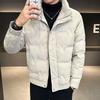 Down Jacket Men's Winter New Men's Stand-up Collar Youth Solid Color Fashion Versatile Coldproof Warm and Light Jacket