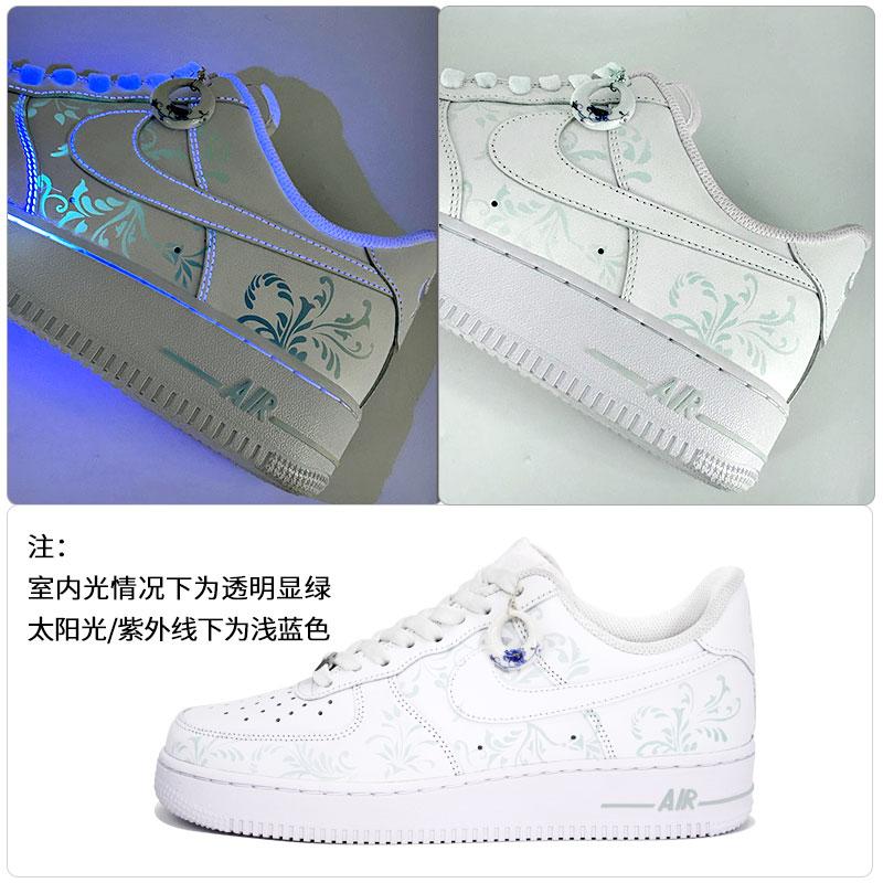 Nike Air Force 1 07 Wan Hua Nong, Meleg Kék és Fehér Porcelán Csúszásgátló Csúszásgátló Alacsony Szárú Gördeszka Cipő CW2288-111(Team113-)