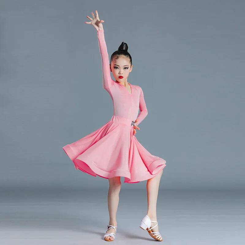 Ballroom Latin Dance Suit Dress Competition Girls Skirts Practice Wear Clothes Dancing Costume Tango Samba Cha Cha Two Piece