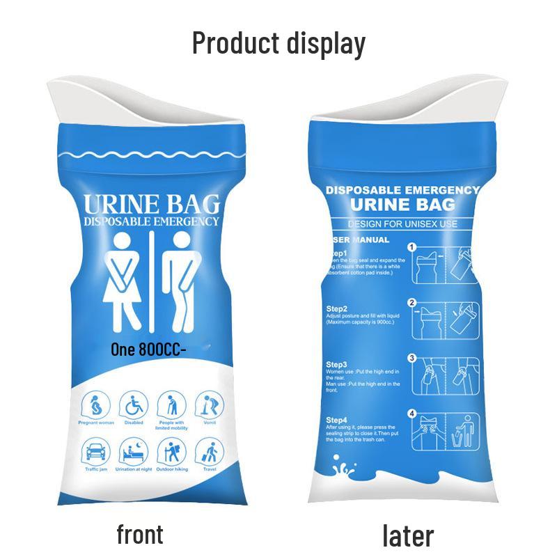 Portable Unisex Disposable Urine Bag for Long-Distance Travel Emergencies