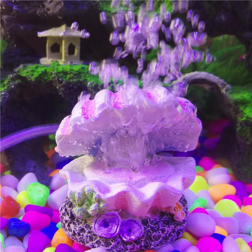Artificial Resin Decoration Ornaments Pearl Shell Oxygen Pump Air Bubble Stone Fish Tank Aquarium Accessories