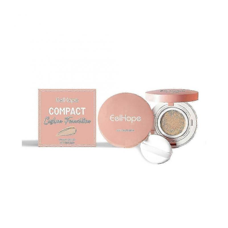 Compact Air Cushion Foundation (Natural Color) Natural Lightweight Concealer Durable And Easy To Remove Makeup No Fake White Moisture Cushion
