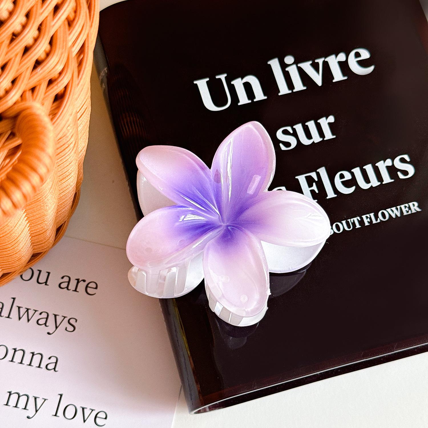 

Hair Versatile Stylish Claw Clip With Floral Accents For Chic Updos And Looks Casual Purple8cm