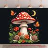 2D Fly Agaric Mushroom Backdrop Enchanted Forest Photography Background Banner