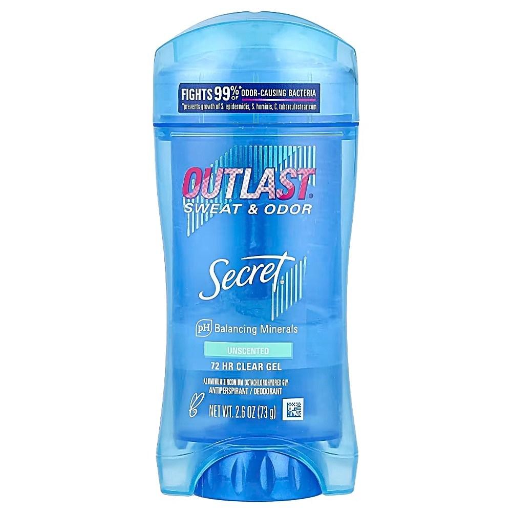 Secret Outlast 72 Hour Deodorant Stick Odor Control Unscented 73g 2 Packs