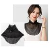 Breathable Silk Mesh Scarf Windproof Sun Protection Scarf New Fake Collar Scarf  Women