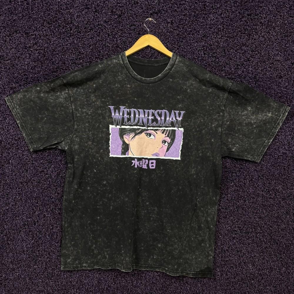 Jenna Ortega039s Wednesday Anime Style Mineral Wash TShirt Size 2XL Unisex T-Shirt XXXL