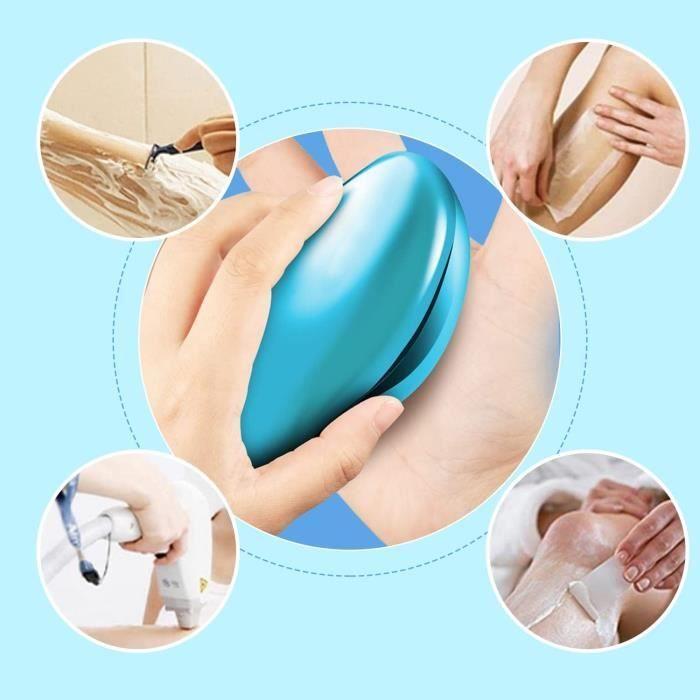 Rubby Nano Épilateur sans rasage,douleur et coupe Gomme pour femme avec effet exfoliant Peau lisse sans arrêt Épilateur Crystal bleu