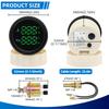 52mm Gauge 2 IN 1 Oil Pressure +Oil Temperature Gauge Red Green LED Oil Press Oil Temp Sensor for Car Boat 12V 24V