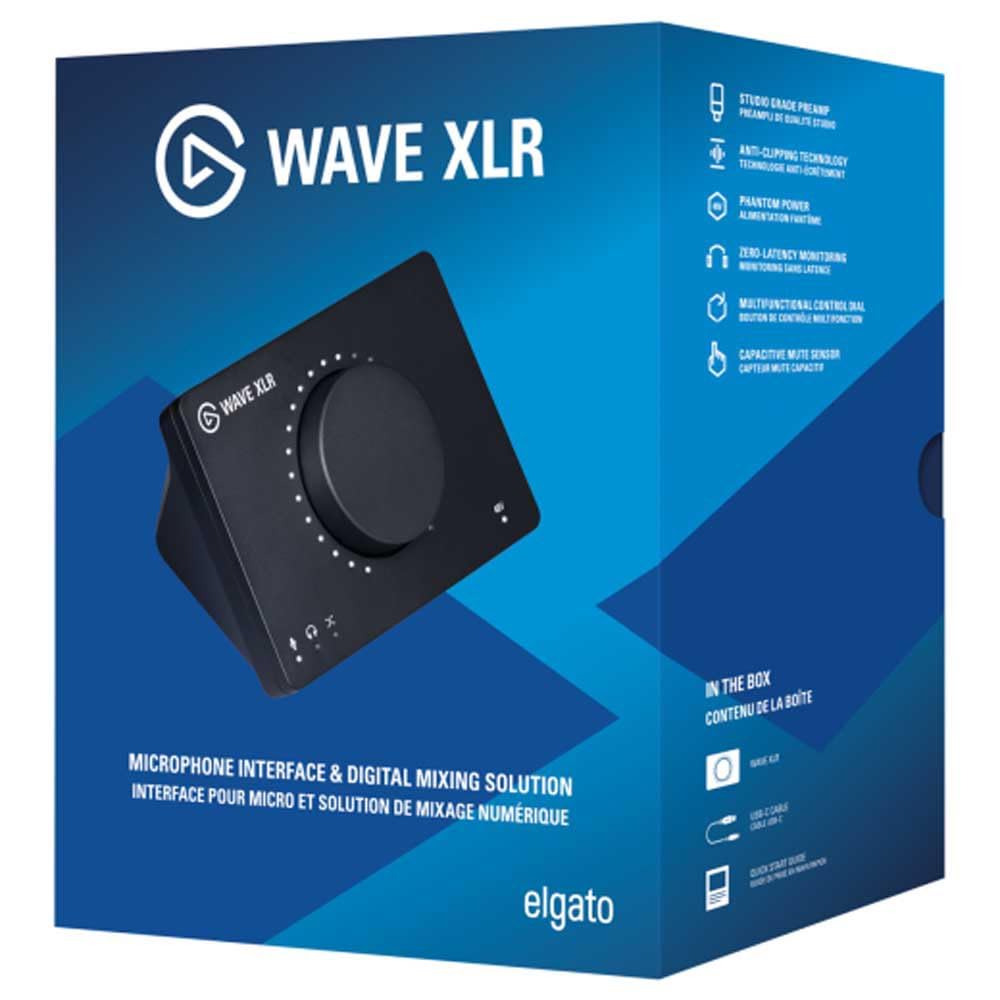 Elgato Wave XLR Microphone Interface Digital Mixer Wave XLR to USB-C for Streaming Recording Podcasting