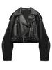 2025 Autumn/Winter Retro Fashion Women's Short Motorcycle Jacket