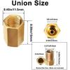 3/8-24 Female Inverted Flare Fitting Union Brass For 3/16” Brake Lines Universal