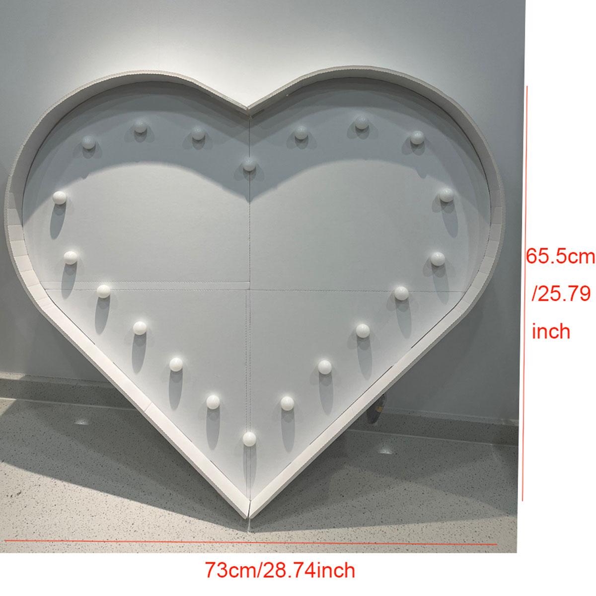 

1 шт. 73 см рамка с подсветкой в виде сердца KT Board Декор для вечеринки на свадьбу, день рождения, домашний инструмент для украшения вечеринки