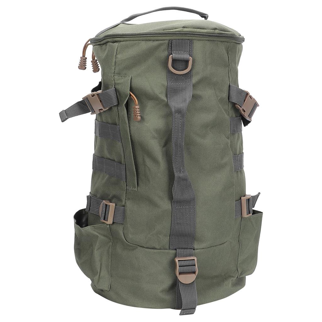 Fishing Bag Folding Cylindrical Large Capacity Fishing Tackle Backpack Travel Storage BagsMilitary