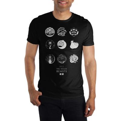 Naruto Tailed Beasts Logos Black T-Shirt