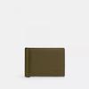Coach Slim Money Clip Billfold Wallet Gunmetal Olive