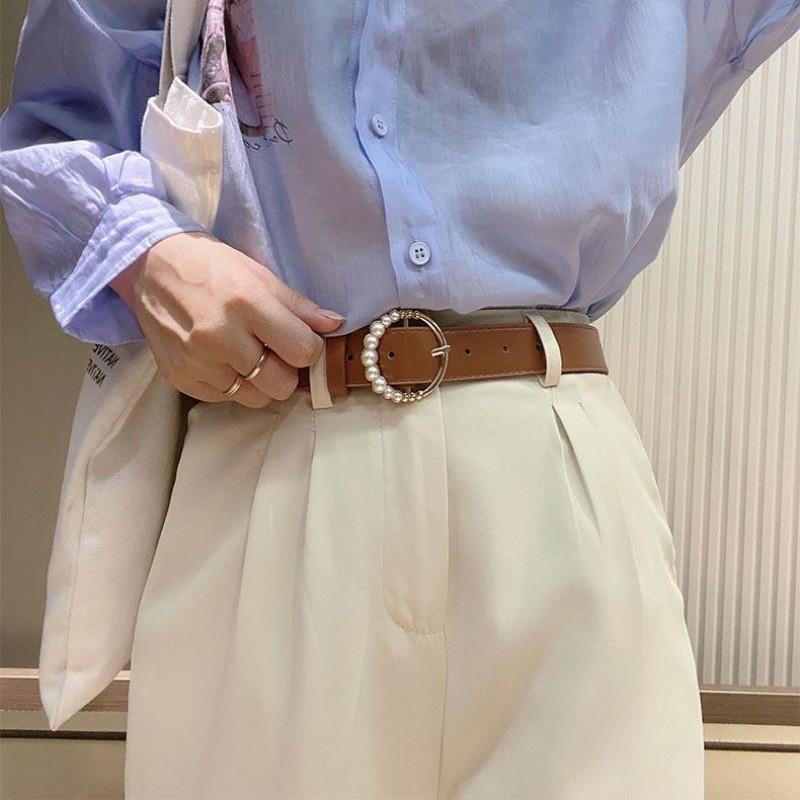 Fashionable Pearl Korean Buckle Belt Unique Style Versatile Accessory For Women