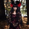 Rose Witch Costume Hair Hoop Gothic Dark Flower Skull Hair Styling for Live Show Headband Gothic Carnivals